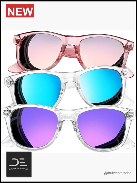 3 Pack Polarized Square Sunglasses UV Protection Trendy Shades main image 4